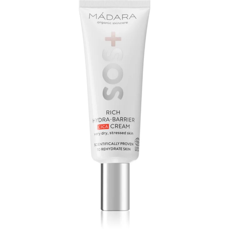 Mádara MÁDARA SOS+ Rich Hydra-Barrier CICA hydratační krém na obličej 40 ml