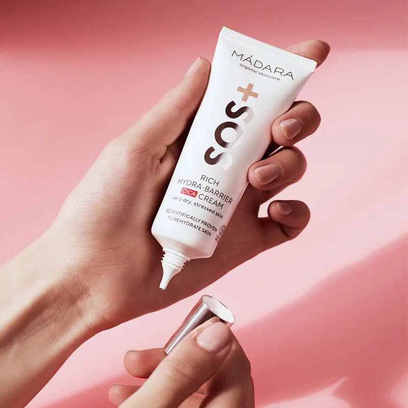 Mádara MÁDARA SOS+ Rich Hydra-Barrier CICA hydratační krém na obličej 40 ml
