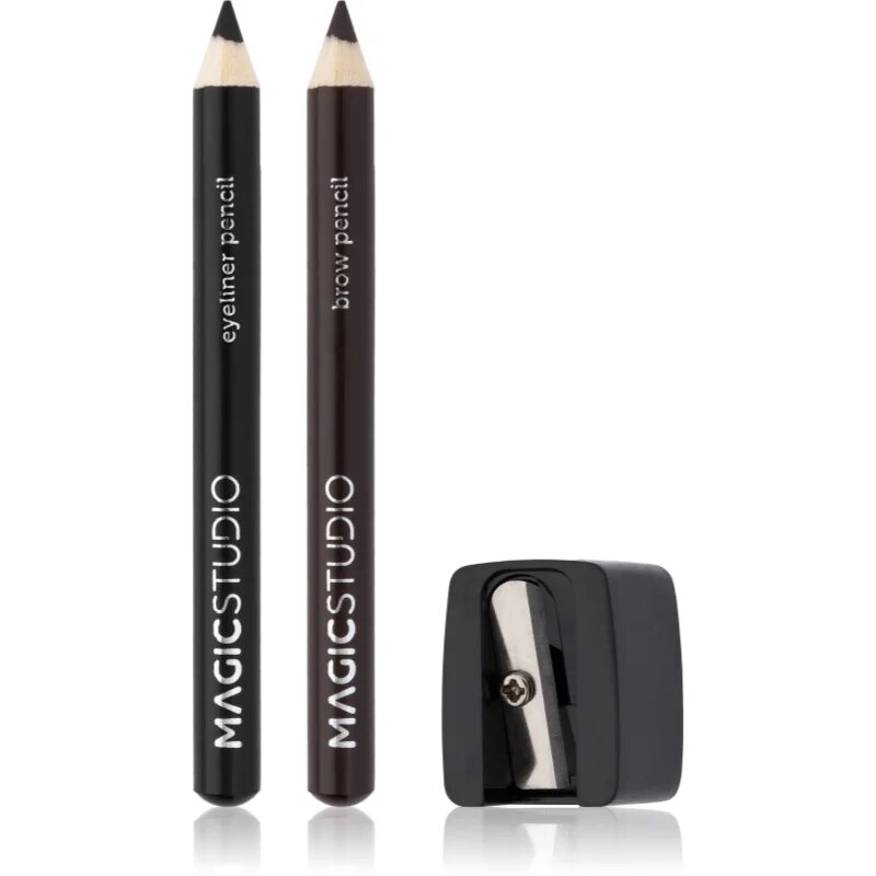 Magic studio Eyeliner Pencil Brow & Sharpener sada na oči a obočí 0.5 g