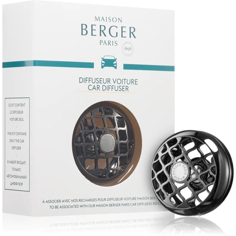 Maison Berger Paris Resonance Gunmetal držák na vůni do auta (Matte Black) 1 ks