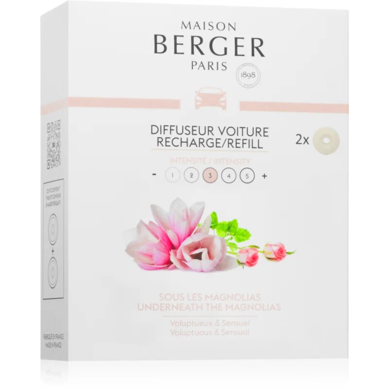 Maison Berger Paris Underneath The Magnolias vůně do auta náhradní náplň 2x17 g