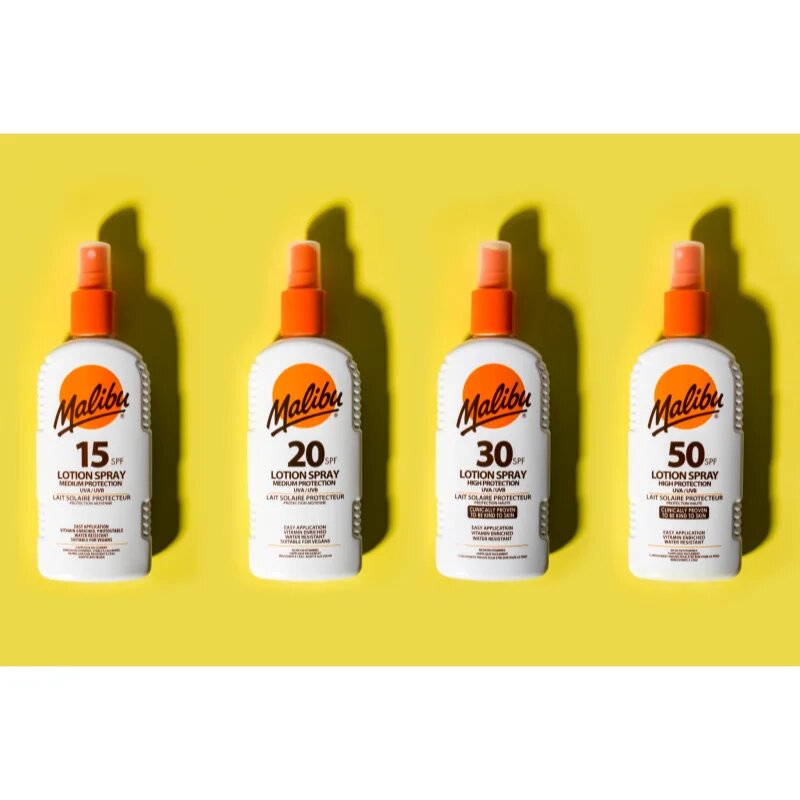 Malibu Lotion Spray Medium Protection ochranný sprej SPF 15 200 ml