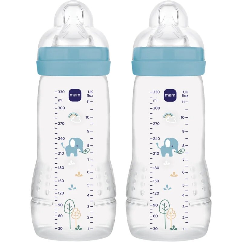 MAM Easy Active™ Baby Bottle dětská láhev 4m+ Blue 2x330 ml