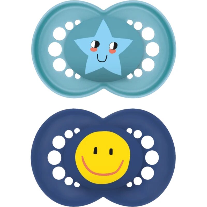 MAM Original 6+ months dudlík Turquoise/ Dark Blue 2 ks