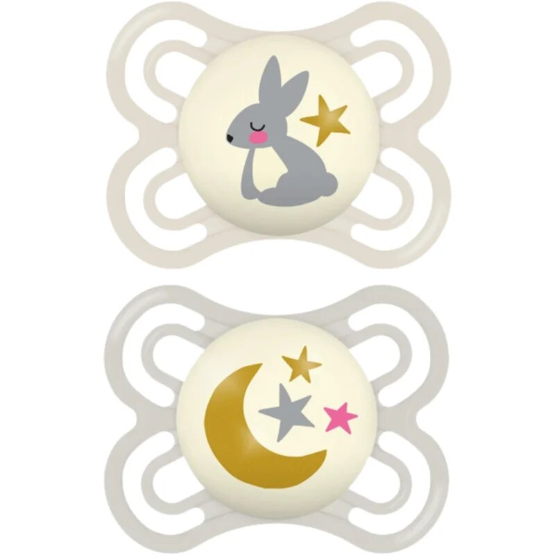 MAM Perfect Night 0+ months dudlík Beige/ Grey 2 ks