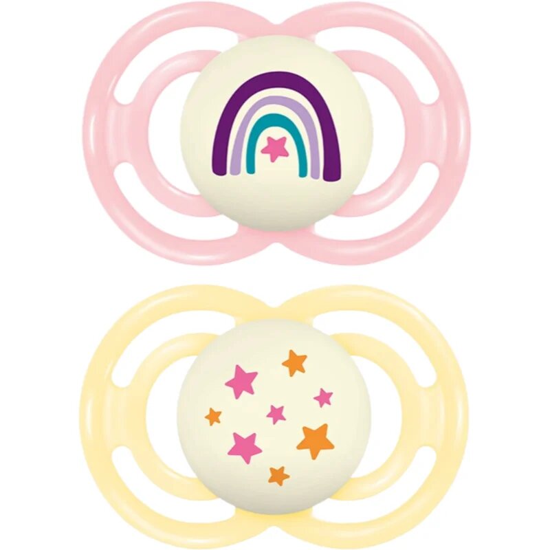 MAM Perfect Night 16+ months dudlík Pink/ Yellow 2 ks