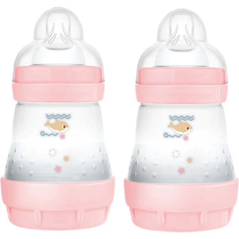 MAM Perfect Star Anti-colic Bottle antikoliková láhev 0m+ Pink 2x160 ml