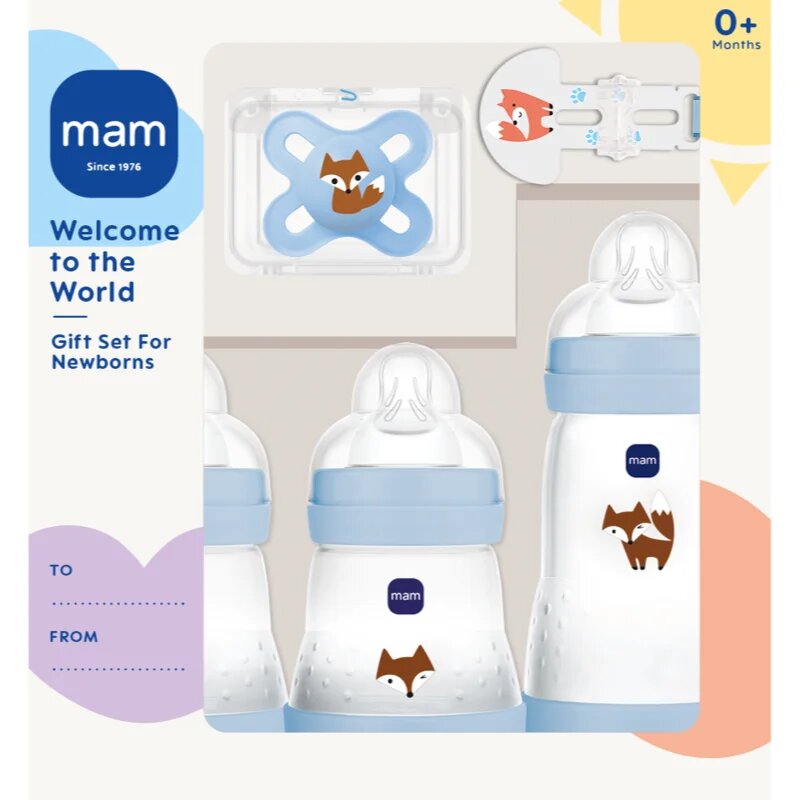 MAM Welcome to the World 0m+ dárková sada pro miminka Blue 1 ks