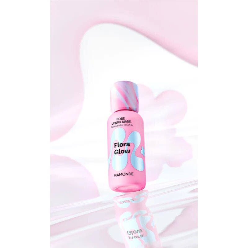 MAMONDE Flora Glow Rose Liquid Mask hydratační pleťová maska s exfoliačním účinkem 80 ml