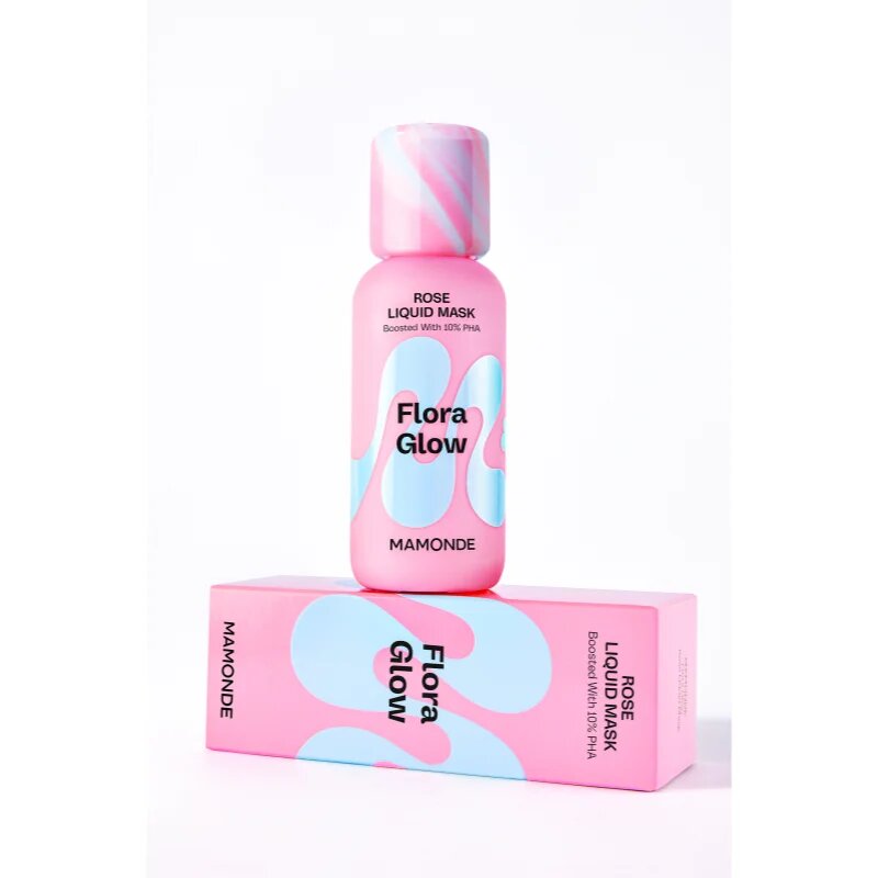 MAMONDE Flora Glow Rose Liquid Mask hydratační pleťová maska s exfoliačním účinkem 80 ml
