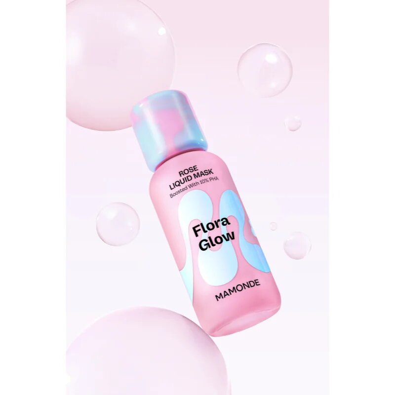 MAMONDE Flora Glow Rose Liquid Mask hydratační pleťová maska s exfoliačním účinkem 80 ml