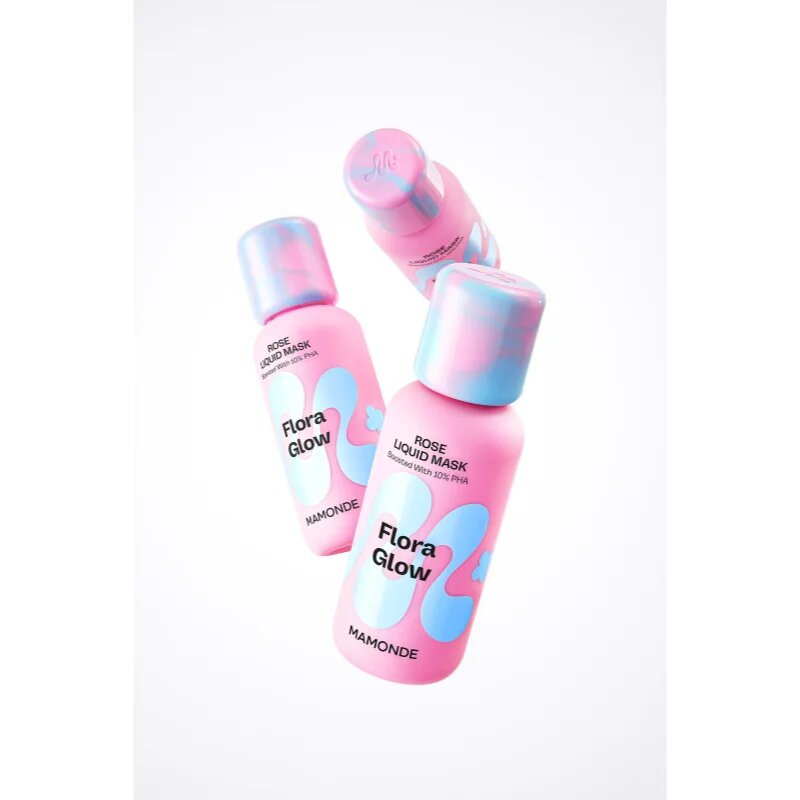 MAMONDE Flora Glow Rose Liquid Mask hydratační pleťová maska s exfoliačním účinkem 80 ml