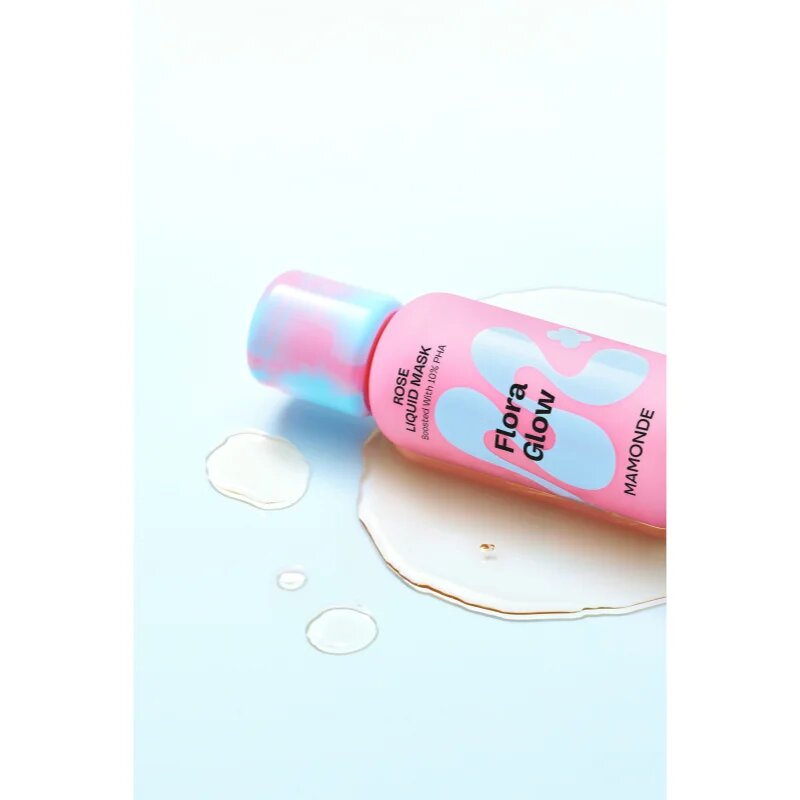 MAMONDE Flora Glow Rose Liquid Mask hydratační pleťová maska s exfoliačním účinkem 80 ml