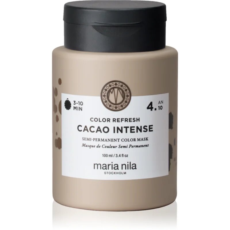 Maria Nila Colour Refresh Cacao Intense jemná vyživující maska bez permanentních barevných pigmentů výdrž 4 – 10 umytí 4.10 100 ml