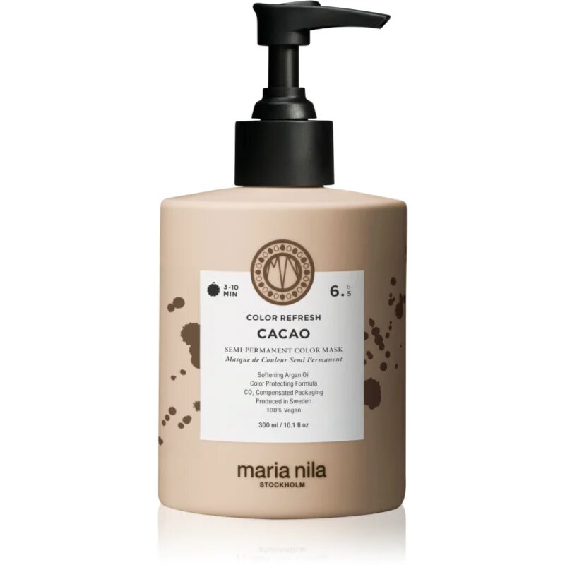 Maria Nila Colour Refresh Cacao jemná vyživující maska bez permanentních barevných pigmentů výdrž 4 – 10 umytí 6.5 300 ml