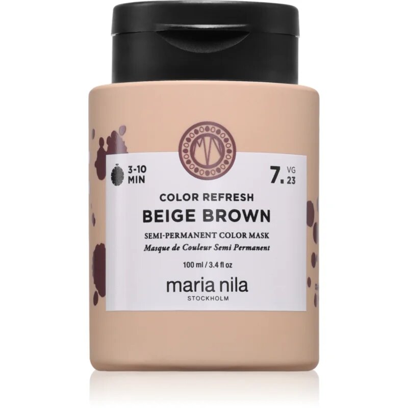 Maria Nila Colour Refresh jemná vyživující maska bez permanentních barevných pigmentů odstín Beige Brown 7.23 100 ml