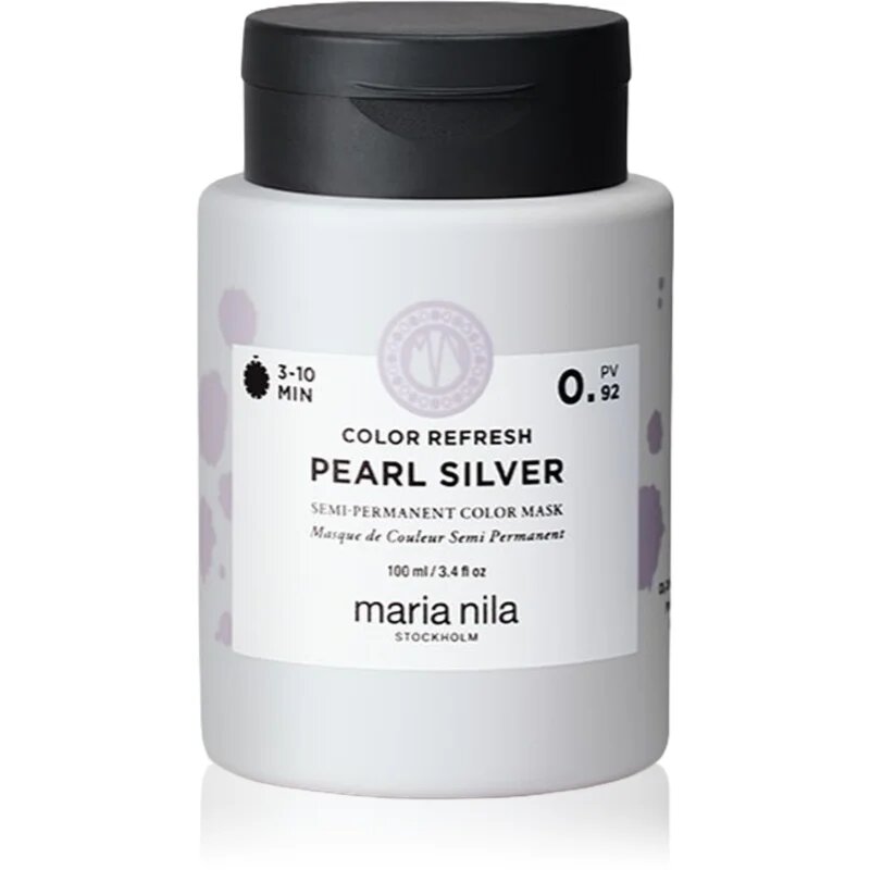 Maria Nila Colour Refresh Mask jemná vyživující maska bez permanentních barevných pigmentů odstín Pearl Silver 0.92 100 ml