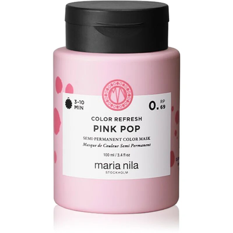 Maria Nila Colour Refresh Mask jemná vyživující maska bez permanentních barevných pigmentů odstín Pink Pop 0.69 100 ml