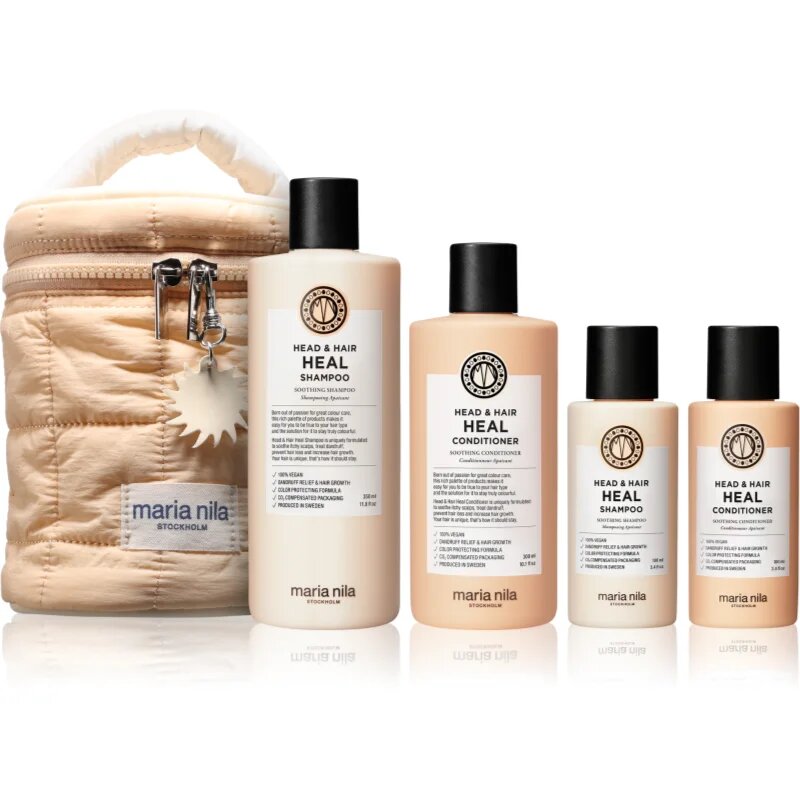 Maria Nila Head & Hair Heal Beauty Bag dárková sada proti lupům a vypadávání vlasů 4 ks