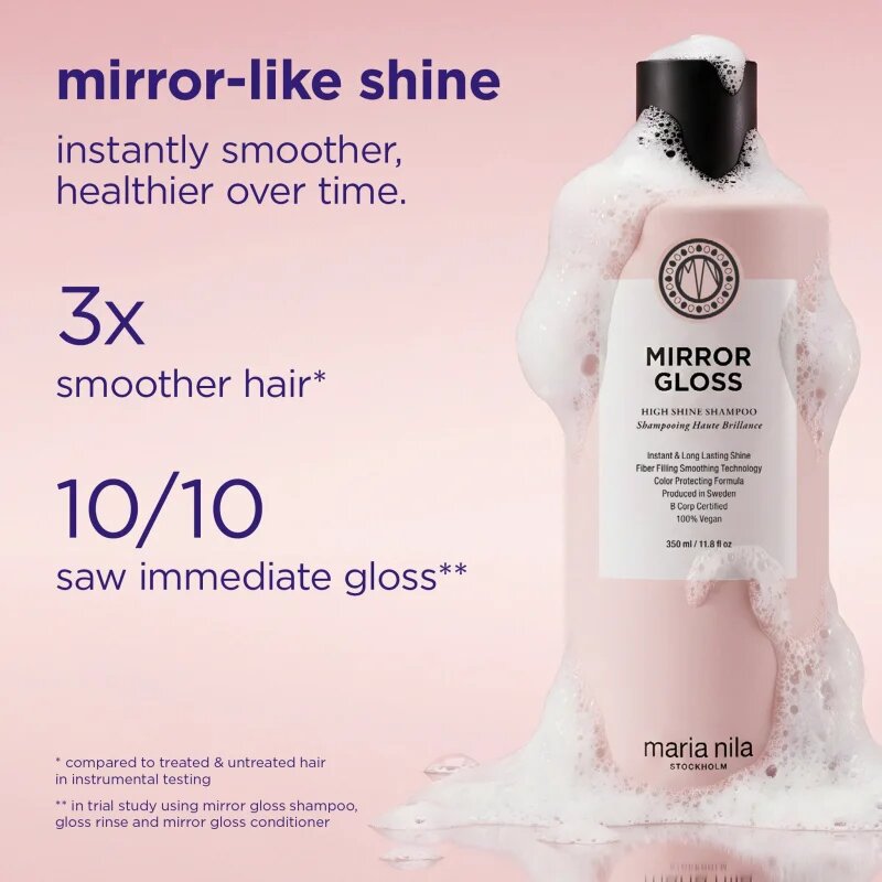 Maria Nila Mirror Gloss Shampoo vyživující šampon pro lesk a hebkost vlasů 350 ml