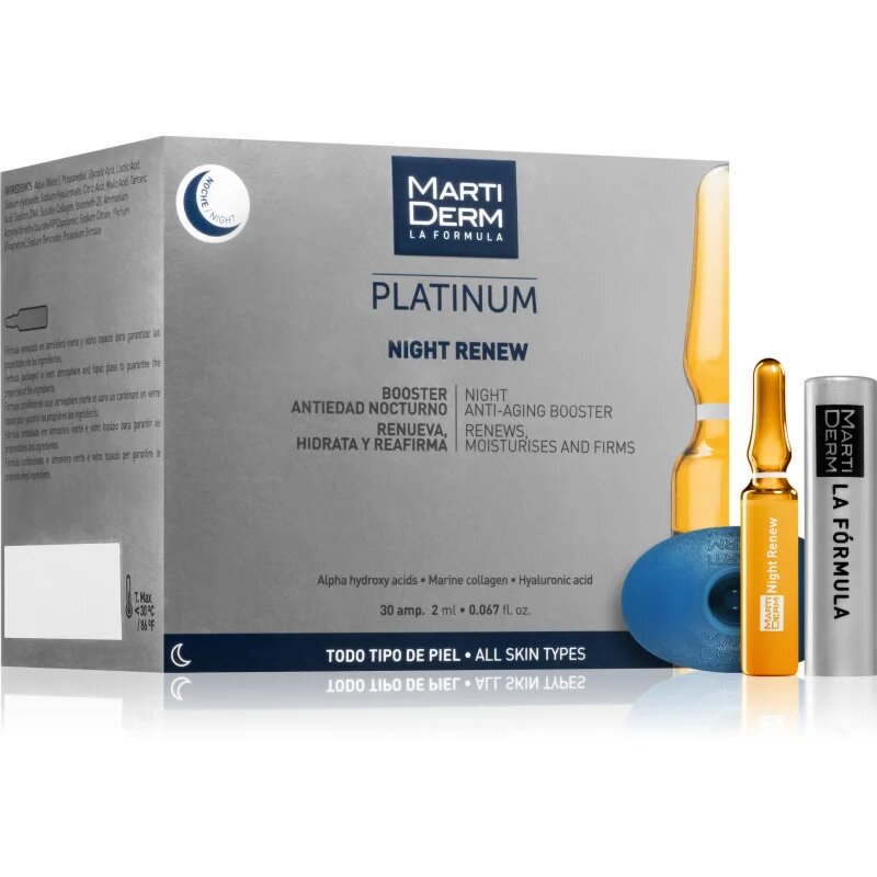 Martiderm Platinum Night Renew noční protivráskové sérum v ampulích 30x2 ml