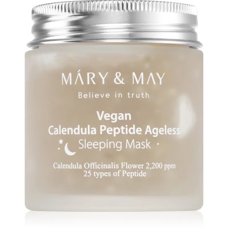Mary&May Calendula Peptide Ageless Sleeping Mask zklidňující noční maska s protivráskovým účinkem 110 g