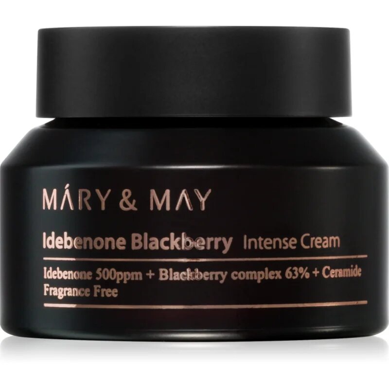 Mary&May Idebenone + Blackberry Complex Intensive Total Care Cream rozjasňující hydratační krém s protivráskovým účinkem 70 g