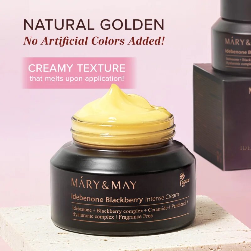Mary&May Idebenone + Blackberry Complex Intensive Total Care Cream rozjasňující hydratační krém s protivráskovým účinkem 70 g