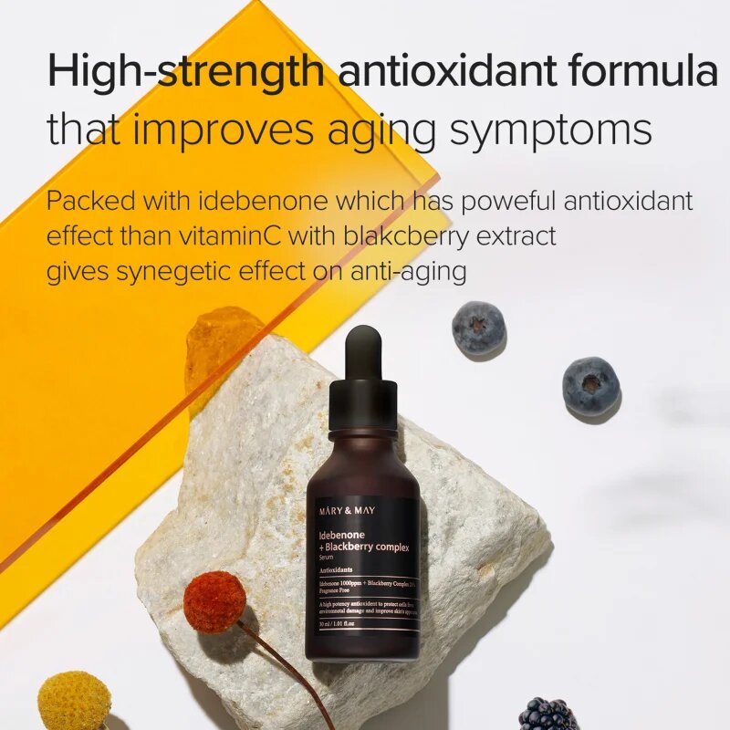 Mary&May Idebenone + Blackberry Complex Serum antioxidační sérum pro rozjasnění a vyhlazení pleti 30 ml