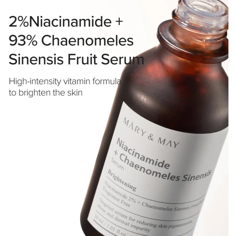 Mary&May Niacinamide + Chaenomeles Sinensis regenerační a rozjasňující sérum pro obnovu kožní bariéry 30 ml