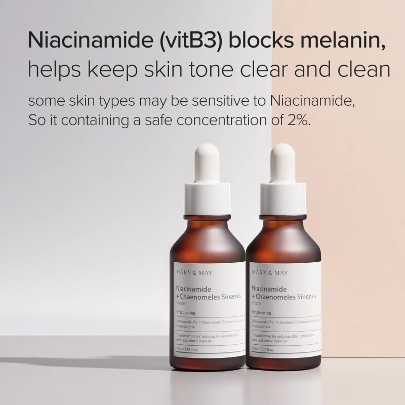 Mary&May Niacinamide + Chaenomeles Sinensis regenerační a rozjasňující sérum pro obnovu kožní bariéry 30 ml