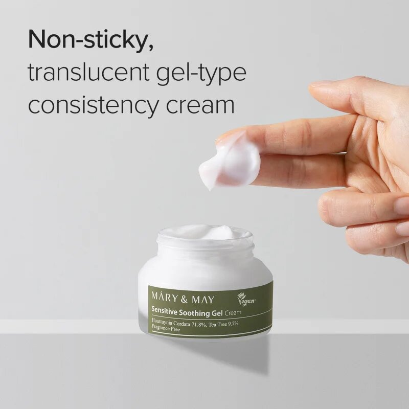 Mary&May Sensitive Soothing Gel Cream lehký hydratační gelový krém pro zklidnění a posílení citlivé pleti 70 g