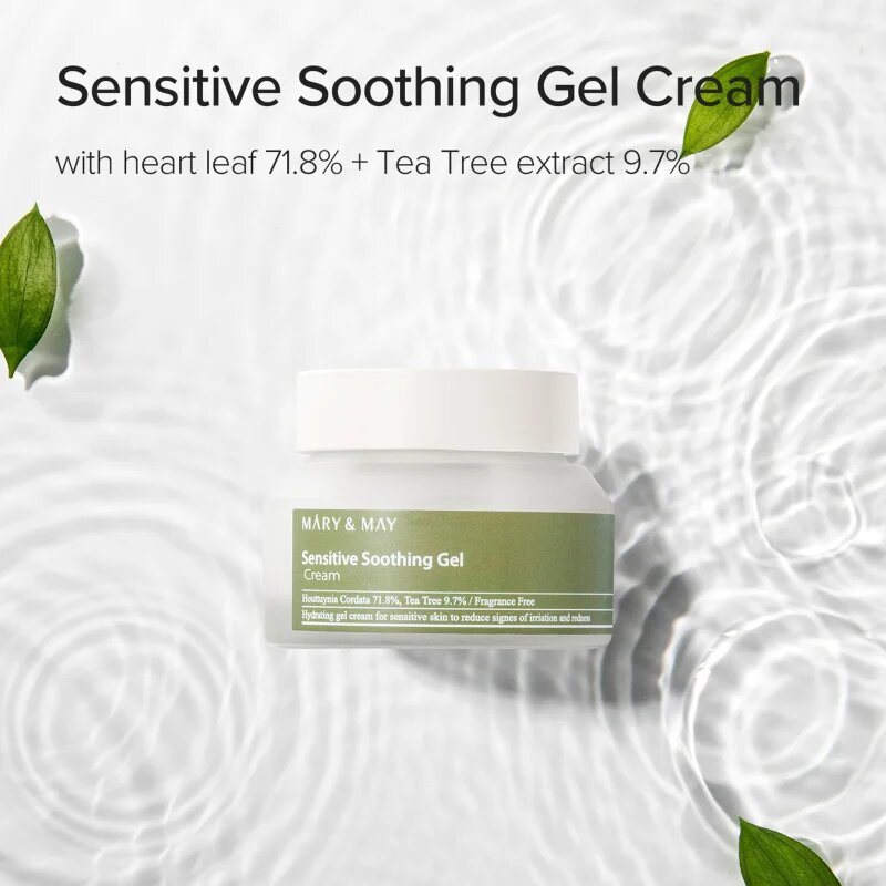 Mary&May Sensitive Soothing Gel Cream lehký hydratační gelový krém pro zklidnění a posílení citlivé pleti 70 g