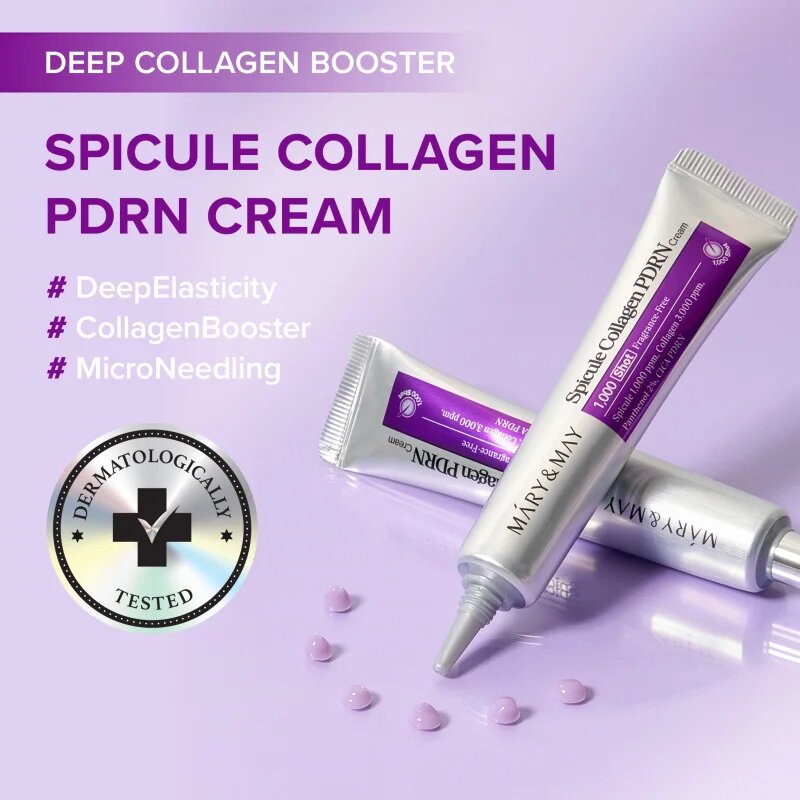 Mary&May Spicule Collagen PDRN Cream zjemňující a vyživující krém pro obnovu kožní bariéry 15 g