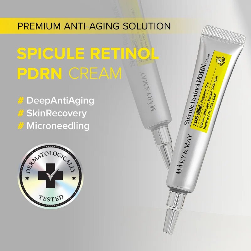 Mary&May Spicule Retinol PDRN Cream intenzivní protivráskový krém se zklidňujícím účinkem 15 g