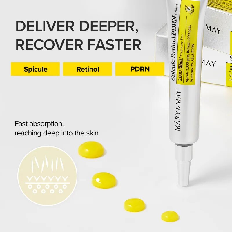 Mary&May Spicule Retinol PDRN Cream intenzivní protivráskový krém se zklidňujícím účinkem 15 g
