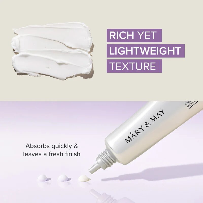 Mary&May Tranexamic Acid + Glutathione Eye Cream protivráskový oční krém redukující otoky a tmavé kruhy 30 g