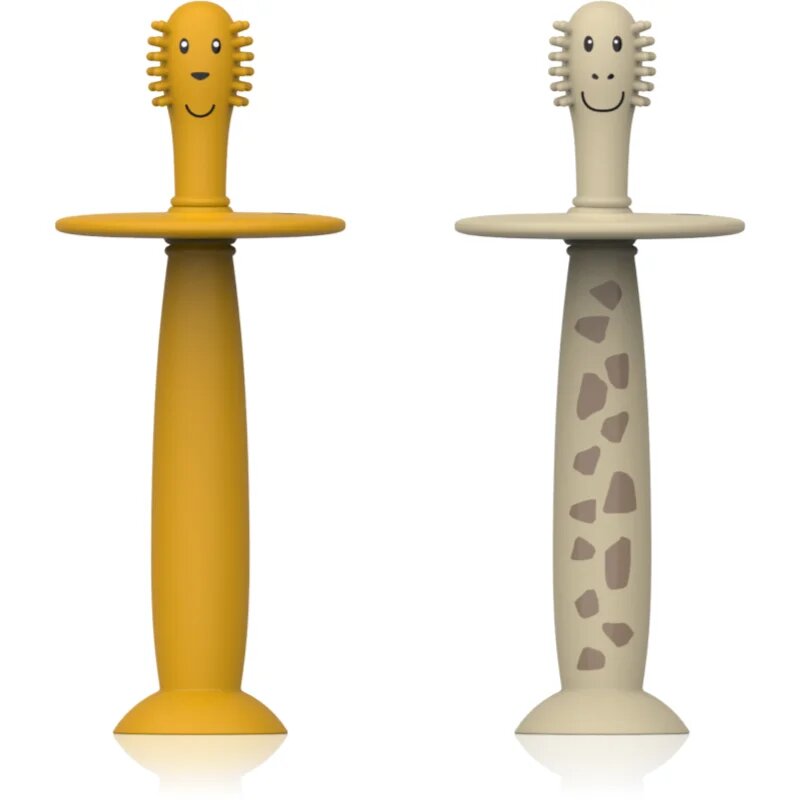 Matchstick Monkey Animal Collection zubní kartáčky pro děti Lion/ Giraffe 2 ks