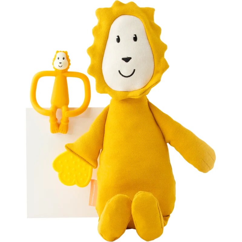 Matchstick Monkey Teething Gift Set 3m+ kousátko + hračka Lion 1 ks