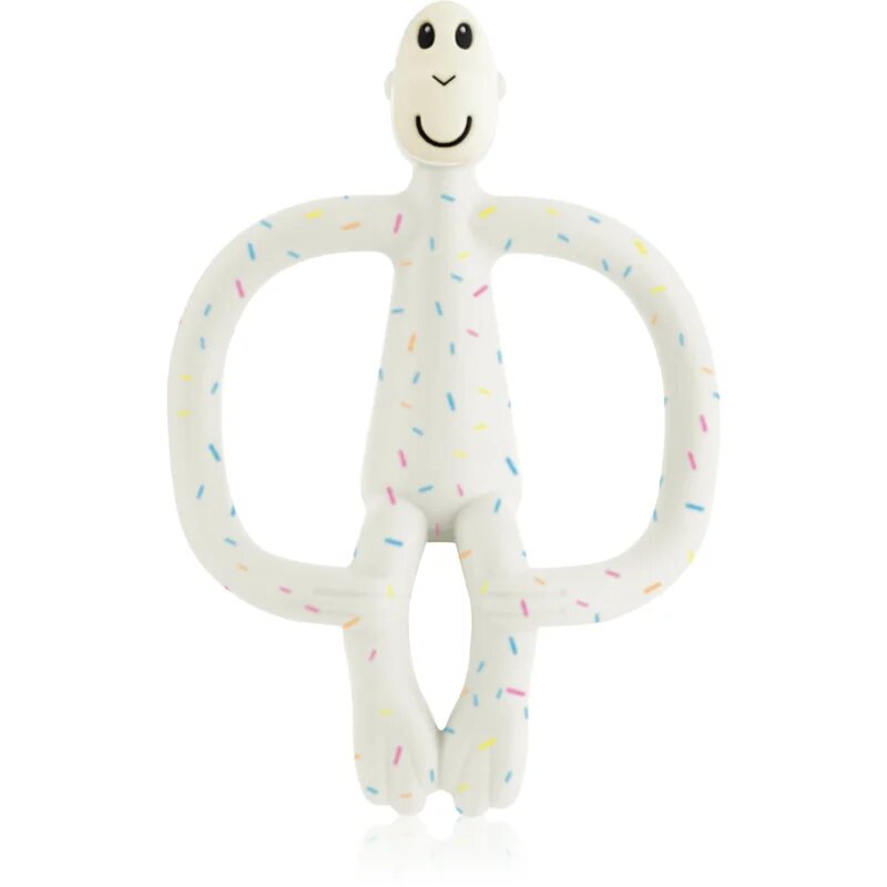 Matchstick Monkey Teething Toy and Gel Applicator kousátko s kartáčkem 2 v 1 Confetti Cream 1 ks