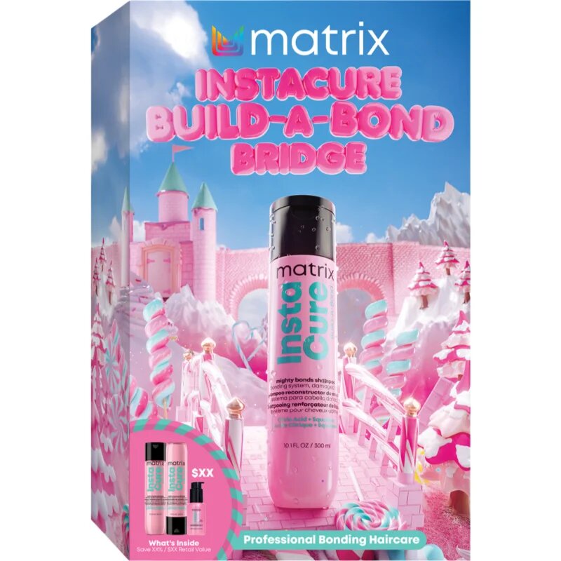 Matrix Instacure Build A Bond dárková sada pro poškozené chemicky ošetřené vlasy
