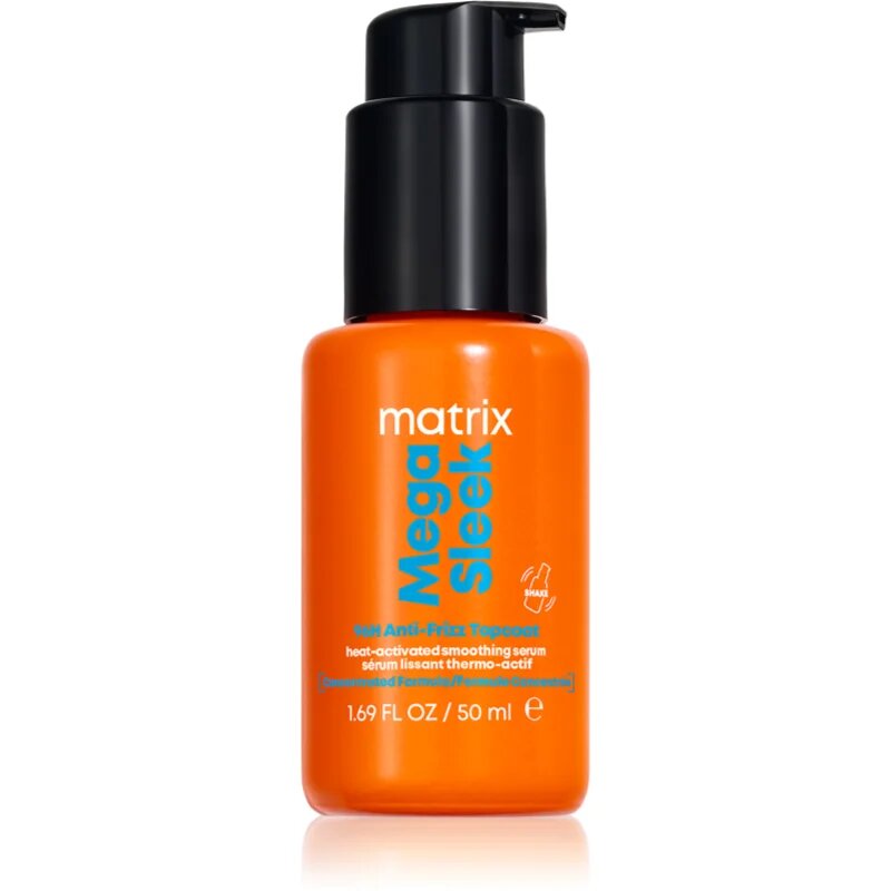 Matrix Mega Sleek 96H Anti-Frizz Topcoat sérum na vlasy pro nepoddajné a krepatějící se vlasy 50 ml