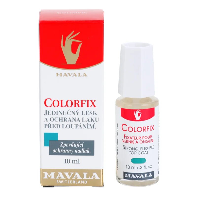 Mavala Nail Beauty Colorfix vrchní lak na nehty pro dokonalou ochranu a intenzivní lesk 10 ml