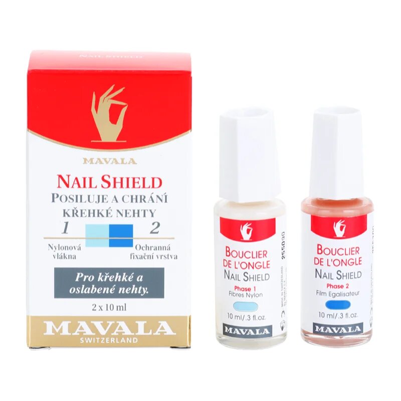 Mavala Nail Camouflage Nail Shield dvoufázová péče pro regeneraci a elasticitu nehtů 2x10 ml
