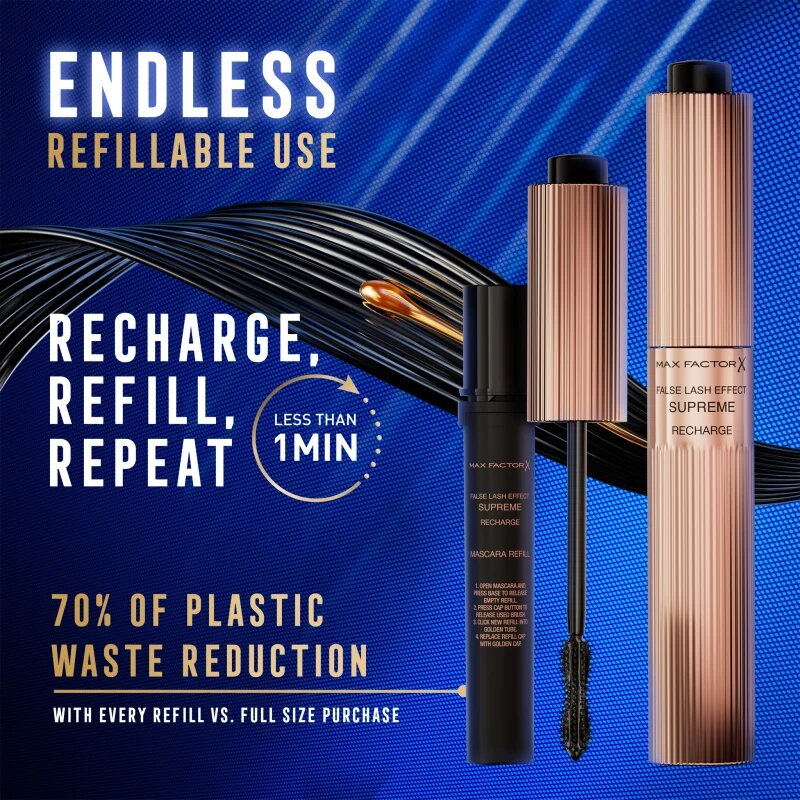 Max Factor False Lash Effect Serum Mascara řasenka pro efekt umělých řas – náhradní náplň odstín Black 8 ml