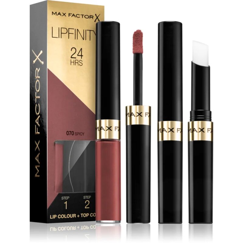 Max Factor Lipfinity Lip Colour dlouhotrvající rtěnka s balzámem odstín 70 Spicy 42 g