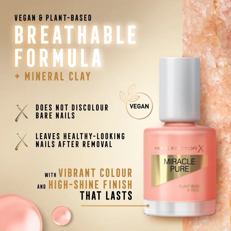 Max Factor Miracle Pure dlouhotrvající lak na nehty odstín 395 Magic Sunstone 12 ml