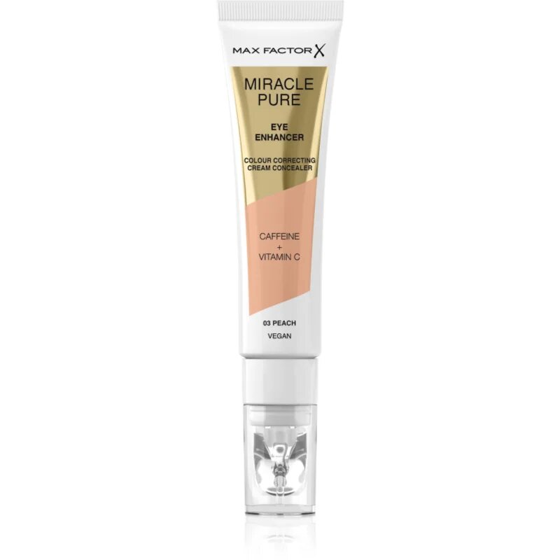 Max Factor Miracle Pure krémový korektor proti otokům a tmavým kruhům odstín 03 Peach 10 ml