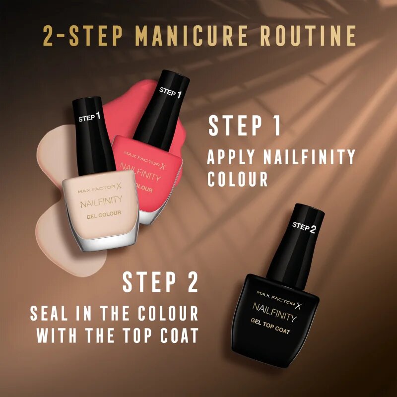 Max Factor Nailfinity Gel Top Coat gelový vrchní lak na nehty odstín 100 The Finale 12 ml
