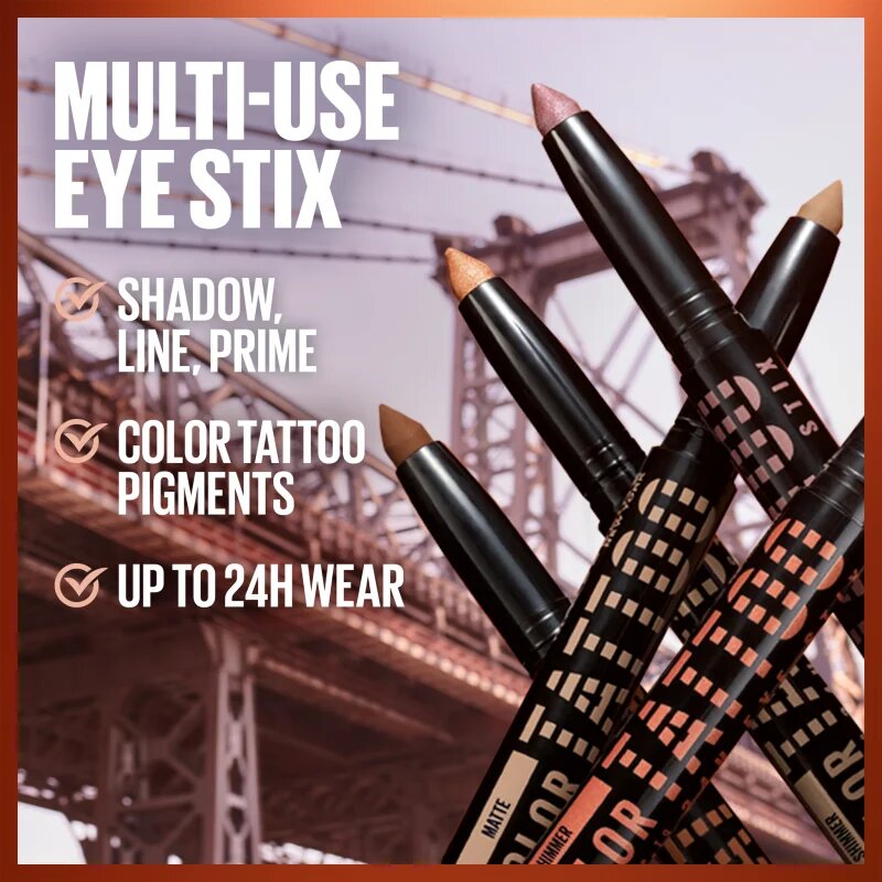 MAYBELLINE NEW YORK Color Tattoo 24 HR oční stíny a tužka na oči odstín I am spicy 1.4 g